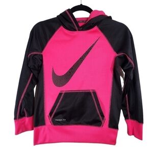 Nike Therma Fit Pink and Black Sweater Girls Medium